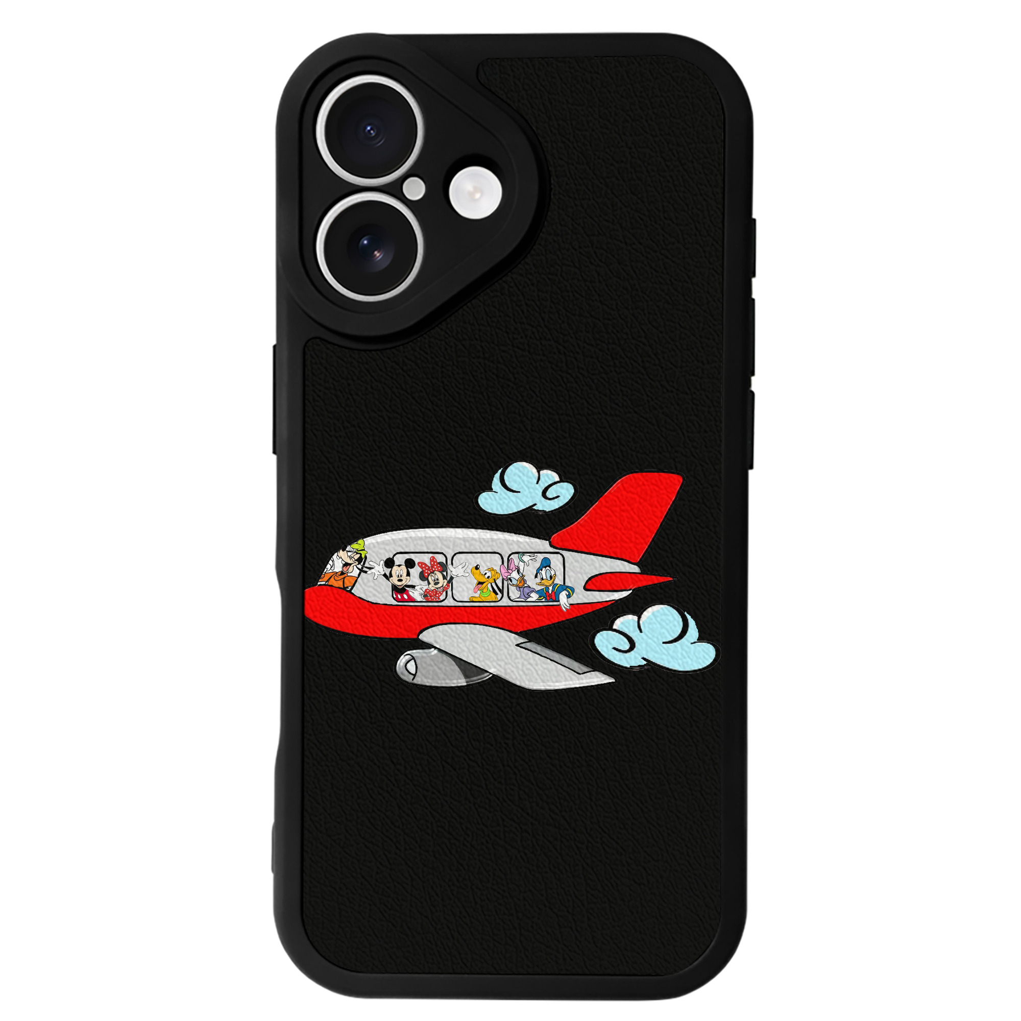 （画像用） ミッキーマウス Mickey Mouse 【iPhone 16シリーズ対応】シリコンスマホケース（レザー調） 材質：シリコン